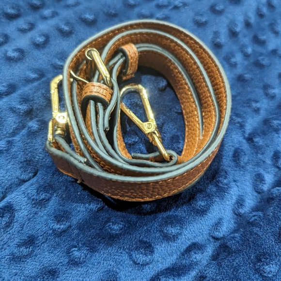 Steve Madden BWinston Crossbody Cognac Vegan Leather Faux Snake Skin - Picture 6 of 8